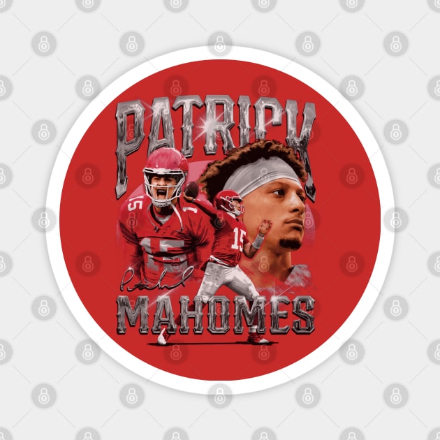 Patrick Mahomes Kansas City Retro Magnet by danlintonpro